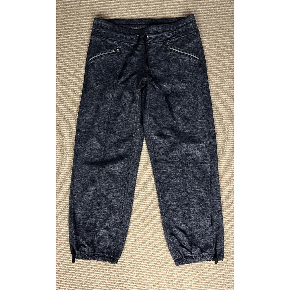 Athleta Charcoal Gray Quest Metro Slouch Cropped Capri Yoga Jogger Pants Size XS